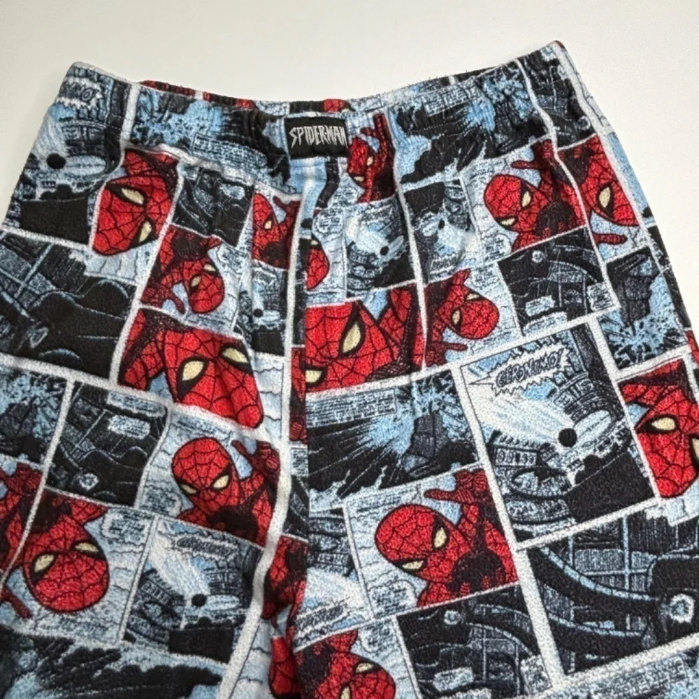Boys Size Small Red Long Sleeve Thermal Top and Fleece Spiderman Pajama Bottoms